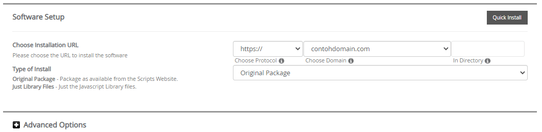 Cara Instalasi script.aculo.us di Softaculous Apps Installer