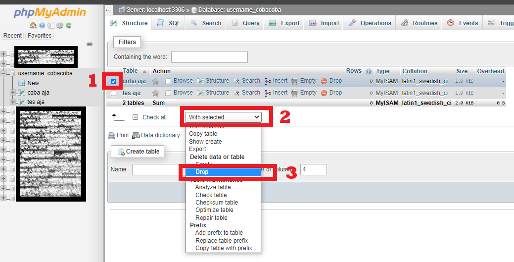 Drop Databases Phpmyadmin Cara Drop Table Database di phpMyAdmin | IndoWebsite