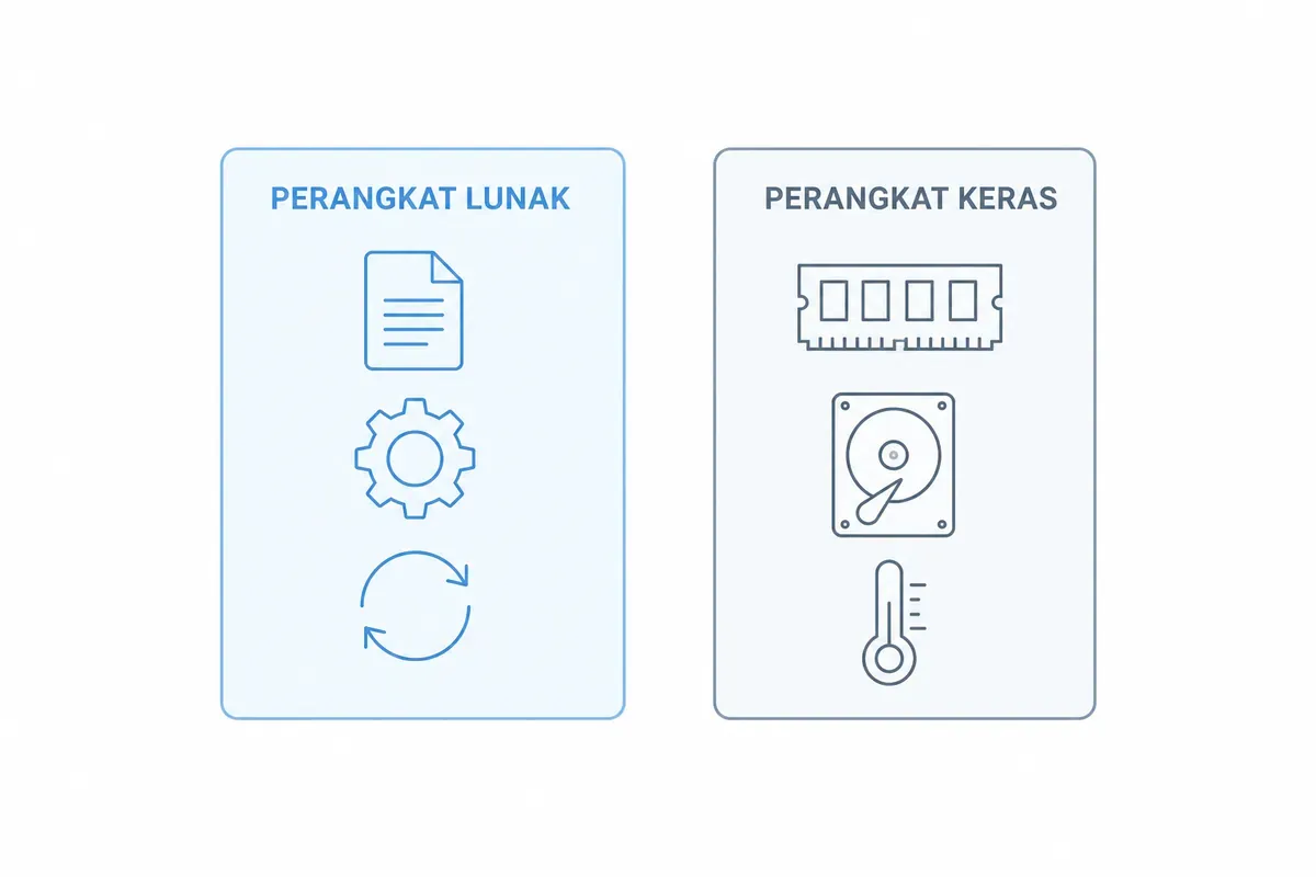 Dua kelompok penyebab kernel panic: perangkat lunak berupa berkas dan pembaruan, perangkat keras berupa RAM dan suhu.